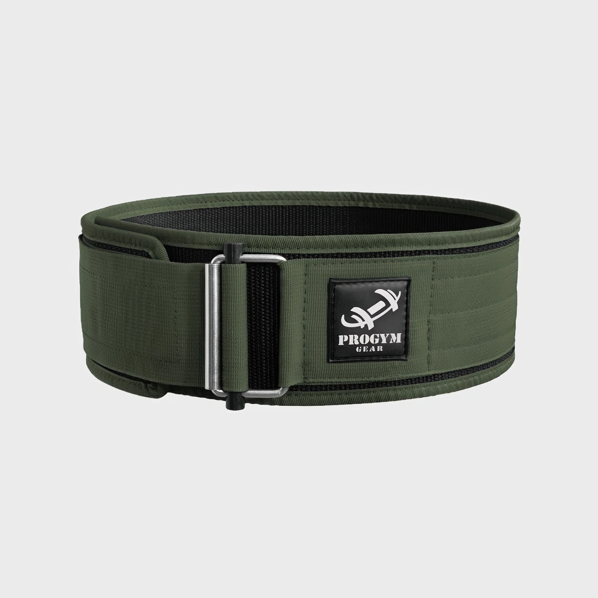 self-locking-weight-lifting-belt-green-progymgear self locking weight lifting belt army green progymgear